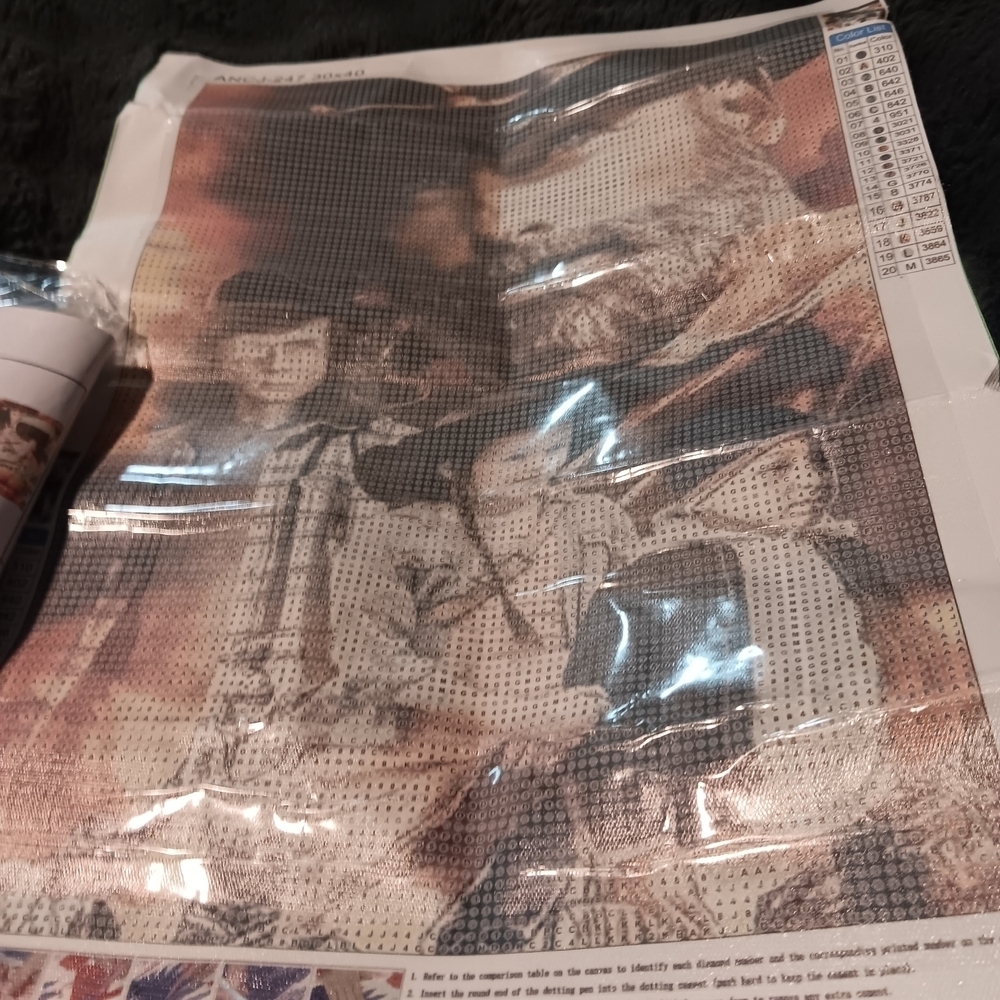 The Walking Dead Rick And Kids Diamond Art Paint Kit 30x40